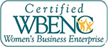 A certified wbenc logo is shown.